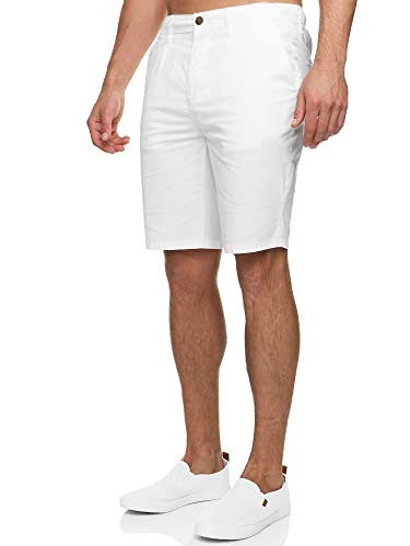Indicode Herren INSan Chino Shorts mit 4 Taschen | Bermuda Herren Chino Shorts f. Männer Offwhite XL von Indicode