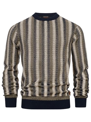 Indicode Herren INScott Pullover Gemustert mit Rundhals-Ausschnitt | Herrenpullover Strickpullover für Männer Army XXL Indicode Herren INScott Pullover Gemustert mit Rundhals-Ausschnitt | Herrenpullover Strickpullover für Männer Army XXL von Indicode