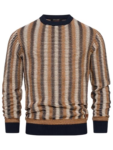 Indicode Herren INScott Pullover Gemustert mit Rundhals-Ausschnitt | Herrenpullover Strickpullover für Männer Rubber XXL Indicode Herren INScott Pullover Gemustert mit Rundhals-Ausschnitt | Herrenpullover Strickpullover für Männer Rubber XXL von Indicode