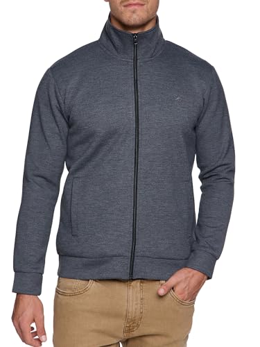 Indicode Herren INSharpis Sweatjacke mit Stehkragen | Herrenjacke Sweater Männer Charcoal Mix L von Indicode