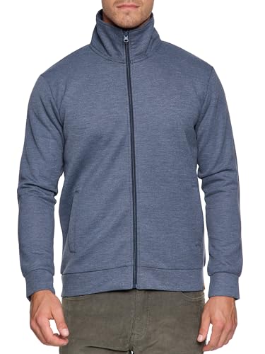 Indicode Herren INSharpis Sweatjacke mit Stehkragen | Herrenjacke Sweater Männer Navy Mix L von Indicode