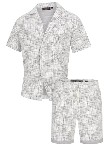 Indicode Herren INSofus Set Shorts & Shirt Set | Shorts & T-Shirt Bundle mit strukturierter Oberfläche Black, M Indicode Herren INSofus Set Shorts & Shirt Set | Shorts & T-Shirt Bundle mit strukturierter Oberfläche Black, M von Indicode