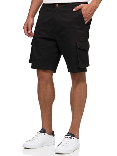 Indicode Herren INSolupe Cargo Shorts mit 6 Taschen aus 98% Baumwolle | Kurze Hose Männer Black, XXL von Indicode