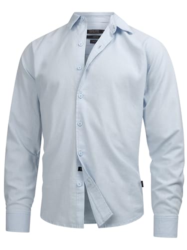 Indicode Herren INSville Sommer-Hemd aus Baumwoll-Leinen Mischung | Herrenhemd für Männer Sky Way XXL Indicode Herren INSville Sommer-Hemd aus Baumwoll-Leinen Mischung | Herrenhemd für Männer Sky Way XXL von Indicode