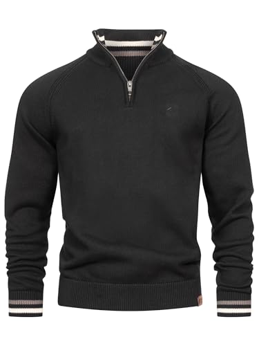 Indicode Herren INSwift Strickpullover mit Stehkragen und Reißverschluss | Herrenpullover Pulli für Männer Black L Indicode Herren INSwift Strickpullover mit Stehkragen und Reißverschluss | Herrenpullover Pulli für Männer Black L von Indicode