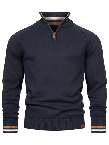 Indicode Herren INSwift Strickpullover mit Stehkragen und Reißverschluss | Herrenpullover Pulli für Männer Dark Navy S Indicode Herren INSwift Strickpullover mit Stehkragen und Reißverschluss | Herrenpullover Pulli für Männer Dark Navy S von Indicode