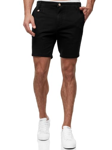 Indicode Herren INSylvester Chino Shorts mit 4 Taschen aus 98% Baumwolle | Bermuda Sommershorts für Männer Black, XL von Indicode