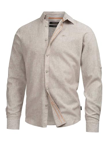 Indicode Herren INTheon Hemd einfarbig mit Button-Down-Kragen | Herrenhemd Männerhemd Covert Green, XL von Indicode
