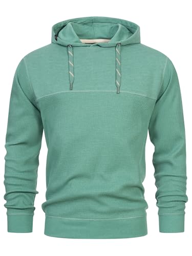Indicode Herren INTommaso Sweatshirt mit Kapuze aus Waffelstrick-Jersey | Hoodie Kapuzenpullover für Männer Deep Sea L Indicode Herren INTommaso Sweatshirt mit Kapuze aus Waffelstrick-Jersey | Hoodie Kapuzenpullover für Männer Deep Sea L von Indicode