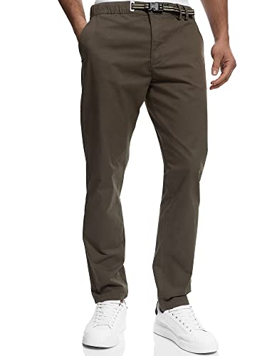 Indicode Herren INTory Stoffhose mit 4 Taschen | Stretch Hose Herrenhose für Männer Army L von Indicode