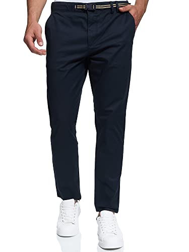 Indicode Herren INTory Stoffhose mit 4 Taschen | Stretch Hose Herrenhose für Männer Navy M von Indicode