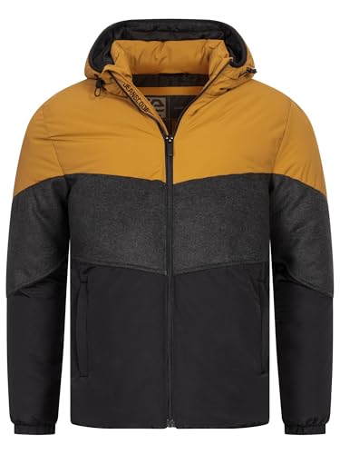 Indicode Herren INUrban Steppjacke mit Kapuze | Herrenjacke Winterjacke Freizeitjacke Männer Bistre, M von Indicode
