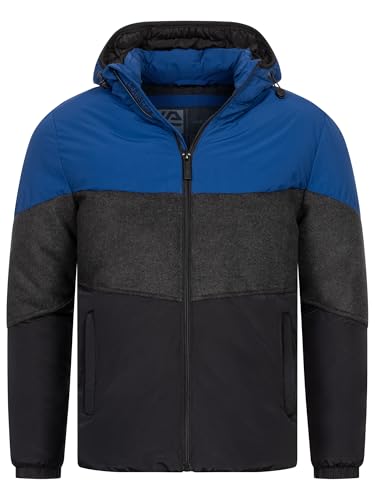 Indicode Herren INUrban Steppjacke mit Kapuze | Herrenjacke Winterjacke Freizeitjacke Männer Navy Peony, L von Indicode