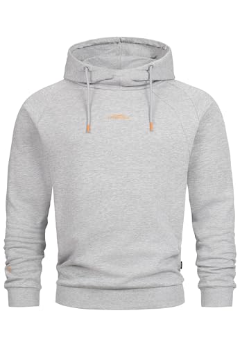 Indicode Herren INVir Sweatshirt mit Schalkragen und Kapuze | Kapuzenpullover für Männer Lt Grey Mix, XXL Indicode Herren INVir Sweatshirt mit Schalkragen und Kapuze | Kapuzenpullover für Männer Lt Grey Mix, XXL von Indicode