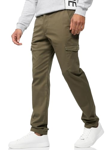 Indicode Herren INWalmie Cargohose aus 98% Baumwolle mit 6 Taschen | Freizeithose für Männer Army, 34/32 von Indicode