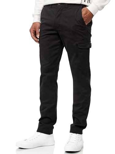 Indicode Herren INWalmie Cargohose aus 98% Baumwolle mit 6 Taschen | Freizeithose für Männer Black, 40/32 von Indicode