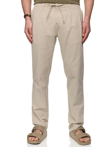 Indicode Herren INWebb Seersuckerhose aus Baumwolle | Herrenhose Freizeithose Männer Kit S von Indicode
