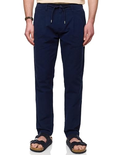 Indicode Herren INWebb Seersuckerhose aus Baumwolle | Herrenhose Freizeithose Männer Sky Captain, L von Indicode