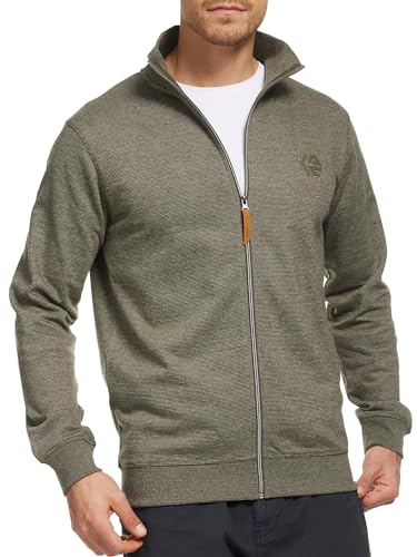 Indicode Herren INYanic Sweatjacke mit Stehkragen | Cardigan Herrenjacke Sweater Männer Army XXL von Indicode