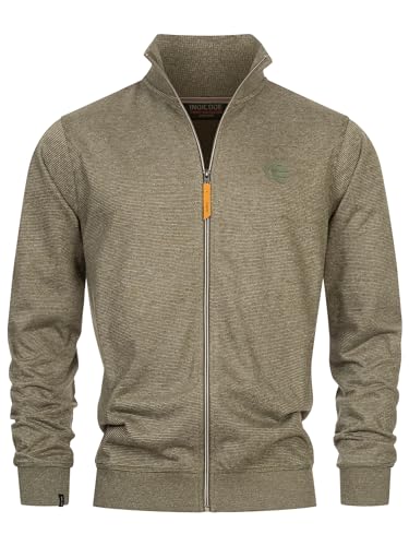 Indicode Herren INYanic Sweatjacke mit Stehkragen | Cardigan Herrenjacke Sweater Männer Army XXL von Indicode