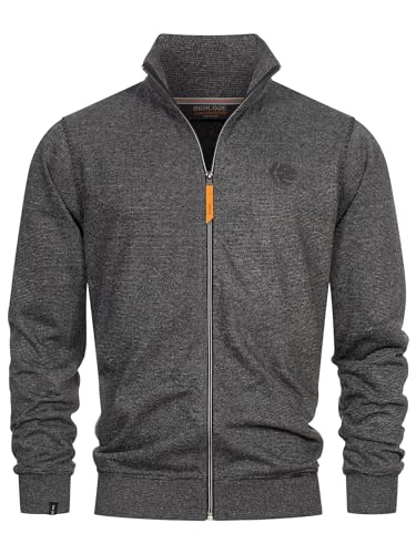 Indicode Herren INYanic Sweatjacke mit Stehkragen | Cardigan Herrenjacke Sweater Männer Black M von Indicode