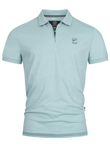 Indicode Herren INYonah Poloshirt aus Baumwollmischung | Herrenpoloshirt Polokragen Baumwollshirt Ether, XL von Indicode