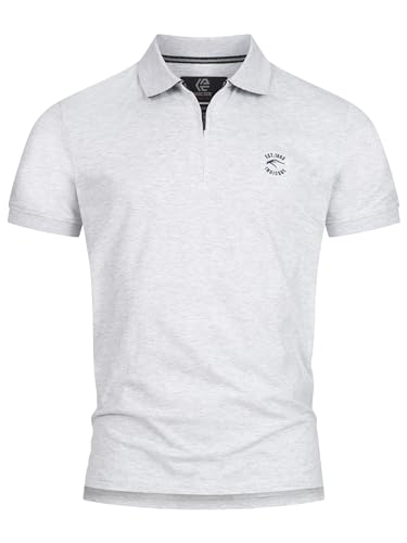 Indicode Herren INYonah Poloshirt aus Baumwollmischung | Herrenpoloshirt Polokragen Baumwollshirt Offwhite, M von Indicode