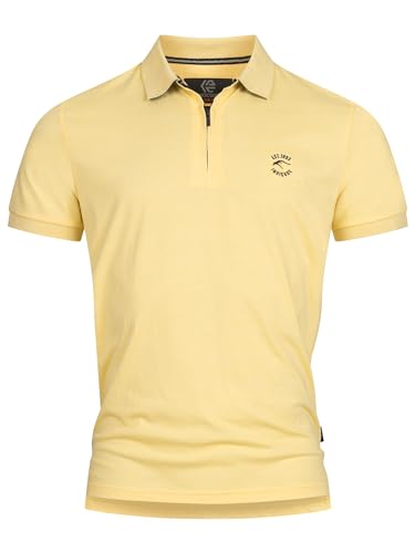Indicode Herren INYonah Poloshirt aus Baumwollmischung | Herrenpoloshirt Polokragen Baumwollshirt Pale Banana, XL von Indicode
