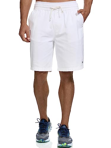 Indicode Herren INYosemite Denim Shorts aus Baumwolle | Bermuda Sommer Shorts Offwhite L von Indicode