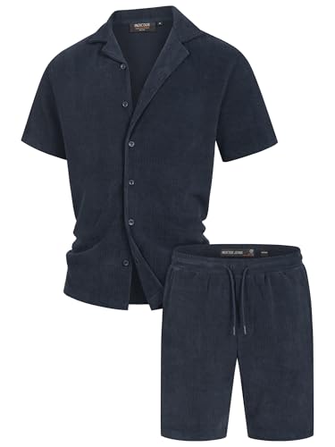 Indicode Herren INZandro Shorts & Shirt Set | Sweatshorts & T-Shirt Bundle aus Baumwollmischung Sky Captain L Indicode Herren INZandro Shorts & Shirt Set | Sweatshorts & T-Shirt Bundle aus Baumwollmischung Sky Captain L von Indicode