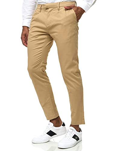 Indicode Herren Ignazo Stretch Chinohose aus Baumwolle | Herrenhose Chino Stoffhose Cornstalk 34/32 von Indicode
