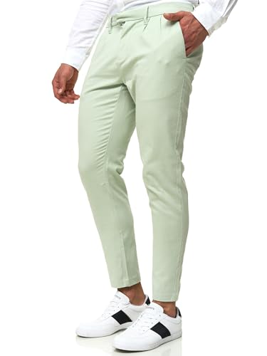Indicode Herren Ignazo Stretch Chinohose aus Baumwolle | Herrenhose Chino Stoffhose Sea Foam, 28/32 von Indicode