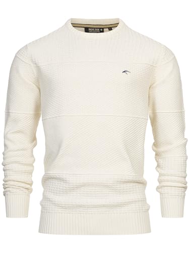 Indicode Herren Injustice Pullover mit Rundhals-Ausschnitt | Herrenpullover Pulli Strickpullover für Männer White Asparagus XL von Indicode