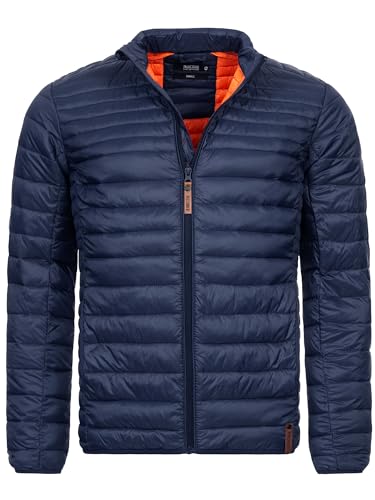 Indicode Herren Islington Steppjacke in Daunenjacken-Optik | Übergangsjacke Winterjacke Navy L von Indicode