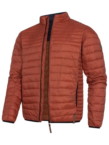 Indicode Herren Islington Steppjacke in Daunenjacken-Optik | Übergangsjacke Winterjacke Red Ochre 3XL von Indicode