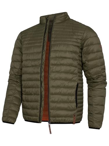 Indicode Herren Islington leichte Steppjacke in Daunenjacken-Optik | Übergangsjacke Regenjacke Army, XL von Indicode