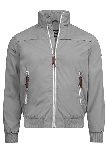 Indicode Herren Ivano Jacke mit Stehkragen und Reißverschluss | Übergangsjacke für Männer Lt Grey XXL Indicode Herren Ivano Jacke mit Stehkragen und Reißverschluss | Übergangsjacke für Männer Lt Grey XXL von Indicode