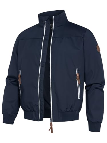 Indicode Herren Ivano Jacke mit Stehkragen und Reißverschluss | Übergangsjacke für Männer Navy, S von Indicode