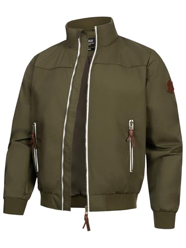 Indicode Herren Ivano Jacke mit Stehkragen und Reißverschluss | Übergangsjacke für Männer Army, M Indicode Herren Ivano Jacke mit Stehkragen und Reißverschluss | Übergangsjacke für Männer Army, M von Indicode
