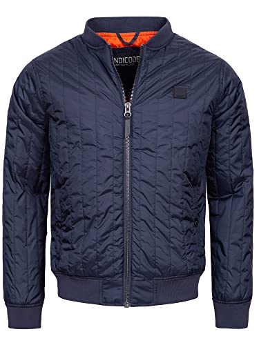 Indicode Herren Jacke Clavell Übergangsjacke Steppjacke Daunenjacken-Optik Navy S von Indicode