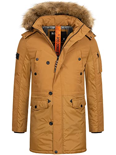 Indicode Herren Jarl Winterparka mit abnehmbarer Kunstfell-Kapuze und Stehkragen | warme dicke Winterjacke Rubber XXL Indicode Herren Jarl Winterparka mit abnehmbarer Kunstfell-Kapuze und Stehkragen | warme dicke Winterjacke Rubber XXL von Indicode