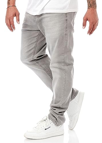 Indicode Herren Jeans Hose mit 5-Pockets Washed Look Cobain, Grey Cloud grau, Gr:30 inch von Indicode