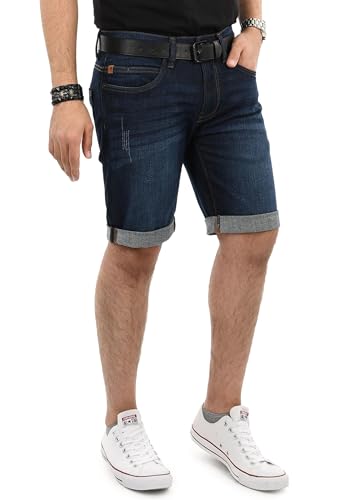 Indicode Herren Kurze Jeans (S-3XL) Regular Fit Stretch Hosen - 98% Baumwolle, Leichte, Atmungsaktive, Sommer Shorts Männer - B797 Blau Medium von Indicode