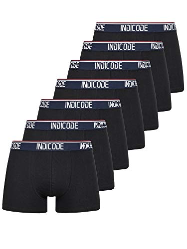 Indicode Herren Johnny 7er Pack Boxershorts | Unterwäsche Boxer Shorts Unterhosen Black S von Indicode