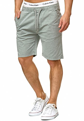 Indicode Herren Kelowna Chino Shorts mit 4 Taschen aus 98% Baumwolle | Bermuda Sommershorts für Männer Abyss XXL von Indicode