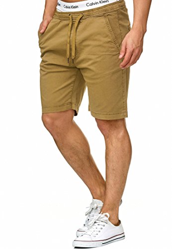 Indicode Herren Kelowna Chino Shorts mit 4 Taschen aus 98% Baumwolle | Bermuda Sommershorts für Männer Amber XXL von Indicode