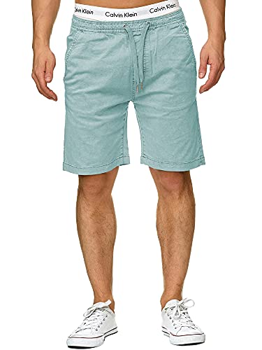 Indicode Herren Kelowna Chino Shorts mit 4 Taschen | Bermuda Herren Chino Shorts Blue Surf L von Indicode