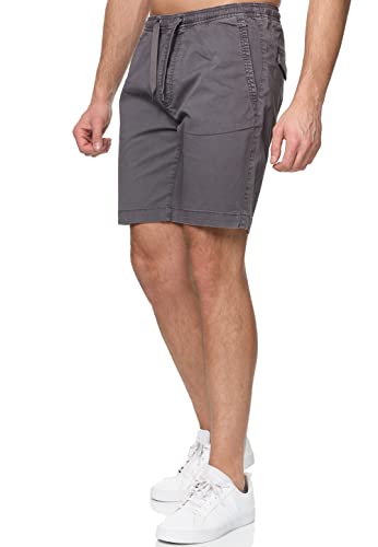 Indicode Herren Kelowna Chino Shorts mit 4 Taschen | Bermuda Herren Chino Shorts DK Grau S von Indicode
