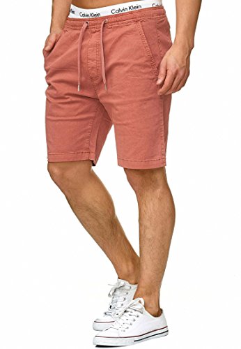Indicode Herren Kelowna Chino Shorts mit 4 Taschen aus 98% Baumwolle | Bermuda Sommershorts für Männer Mecca Orange XXL von Indicode