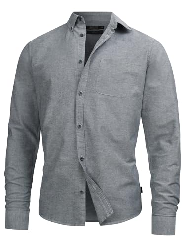Indicode Herren Kepner Hemd mit Brust-Tasche aus Baumwolle | Herrenhemd für Männer Black, XL von Indicode